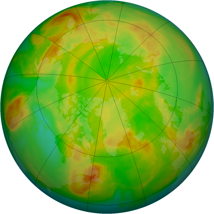 Arctic ozone map for 06 June 1988